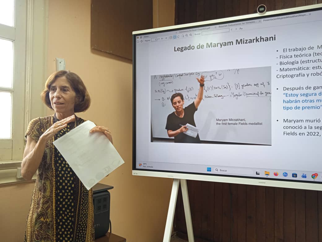 Presentation of Dr. Victoria Hernández on the life of Maryan Mirkzakhani and the Video