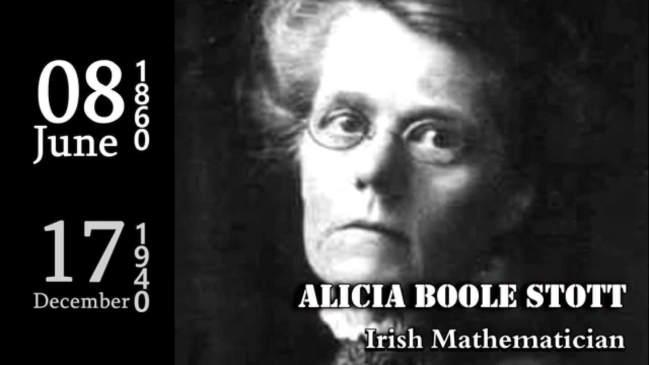 Raconte-moi Alicia Boole (mathématicienne irlandaise - 1860-1940)