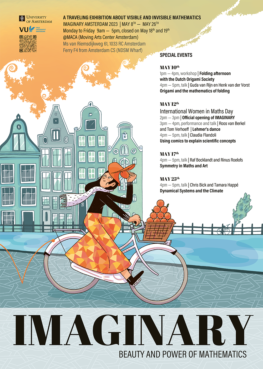 Poster of the special events connected to Imaginary in Amsterdam, May 2023