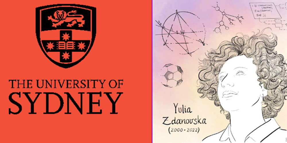 University of Sydney logo. In memory of Yulia Zdanovska