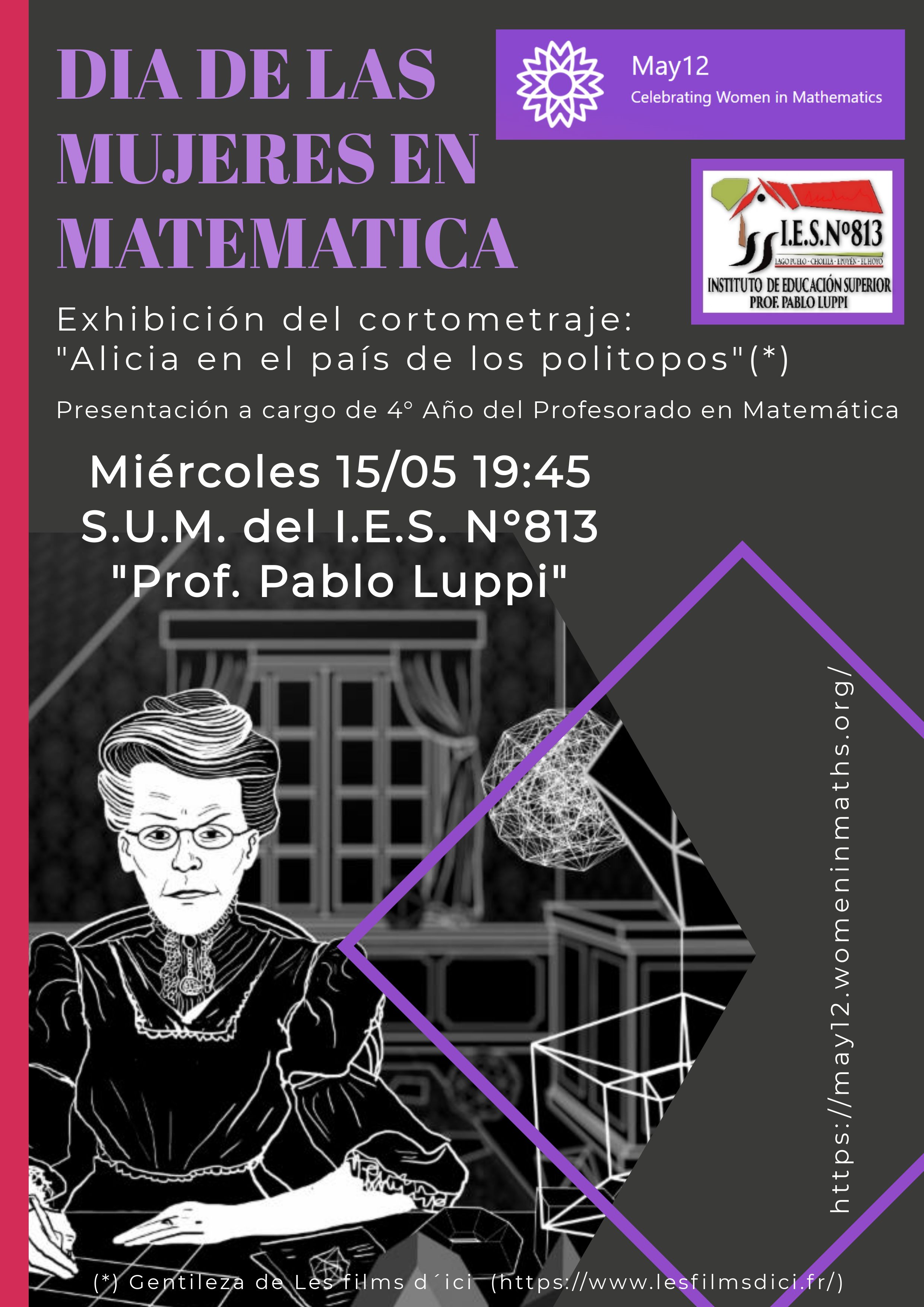 Día de las Mujeres en Matemática - IES N°813 - Lago Puelo - Chubut - Patagonia Argentina