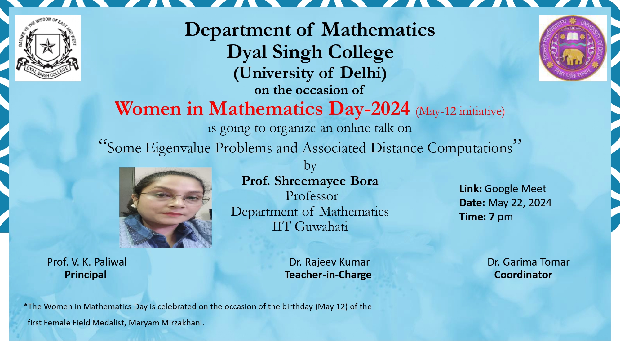 Expert talk by Prof. Shreemayee Bora