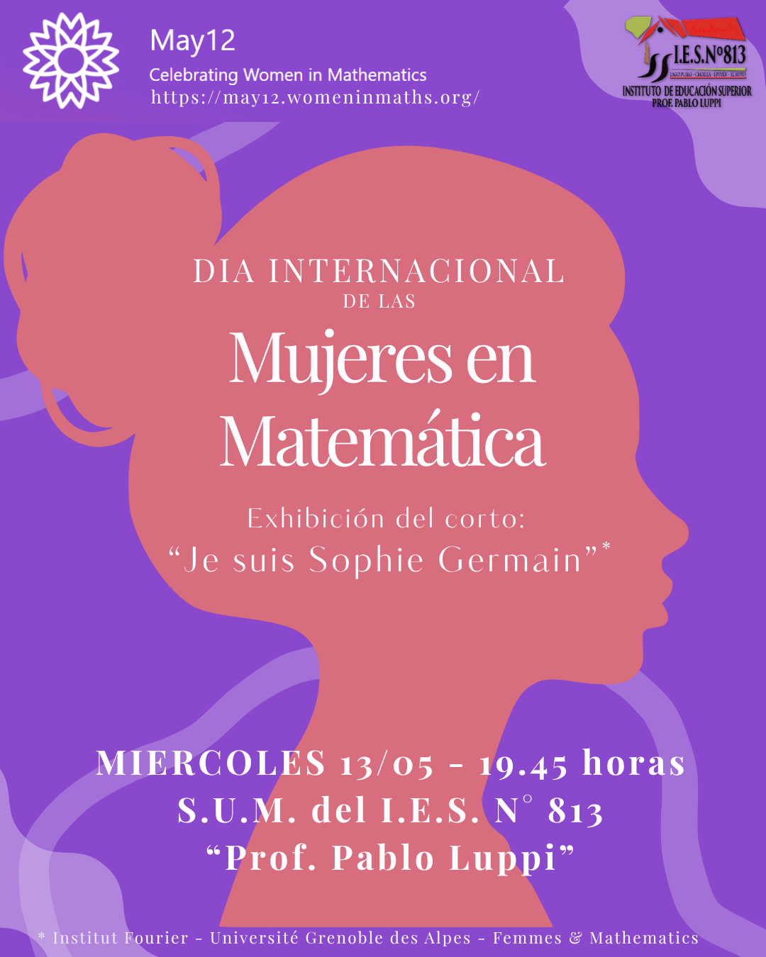 Día de las Mujeres en Matemática - I.E.S. N°813 - Lago Puelo - Chubut - Argentina