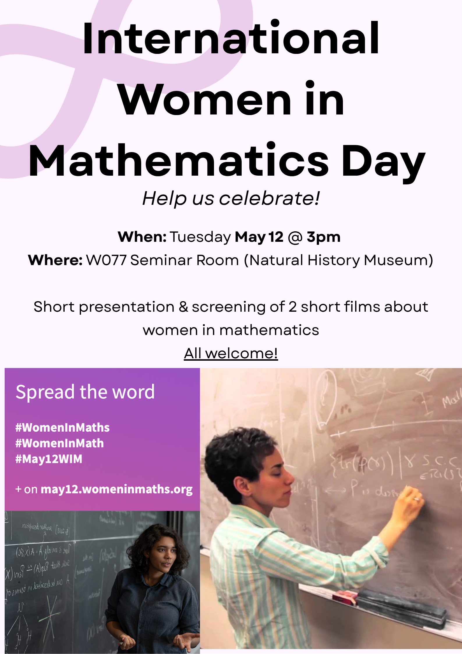 Women in Mathematics Celebration at UNE, May 12, 3pm,  film screening + discussion panel