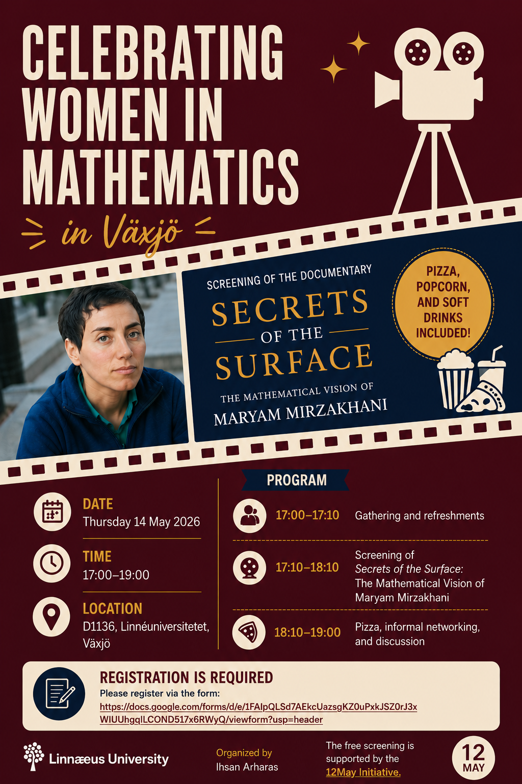 Flyer Celebrating Women in Mathematics in Växjö